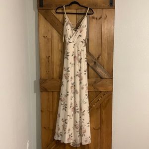 Open tie back blush pink floor length dress never worn from Windsor